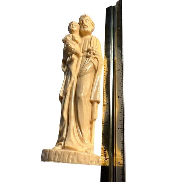 VTG Saint Joseph Statue Figure Home Devotional Shrine Altar Plastic 6" Jesus - Picture 9 of 11